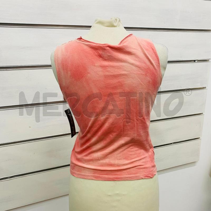 CANOTTA DONNA CALVIN KLEIN SALMONE DISEGNO BIANCO  | Mercatino dell'Usato Lago patria - giugliano in c. 5