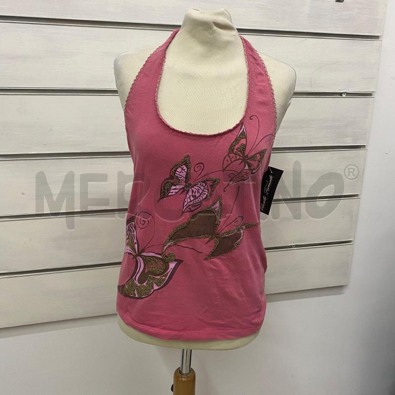 CANOTTA DONNA D&G ROSA FARFALLE PRERLINE VERDI  | Mercatino dell'Usato Lago patria - giugliano in c. 1