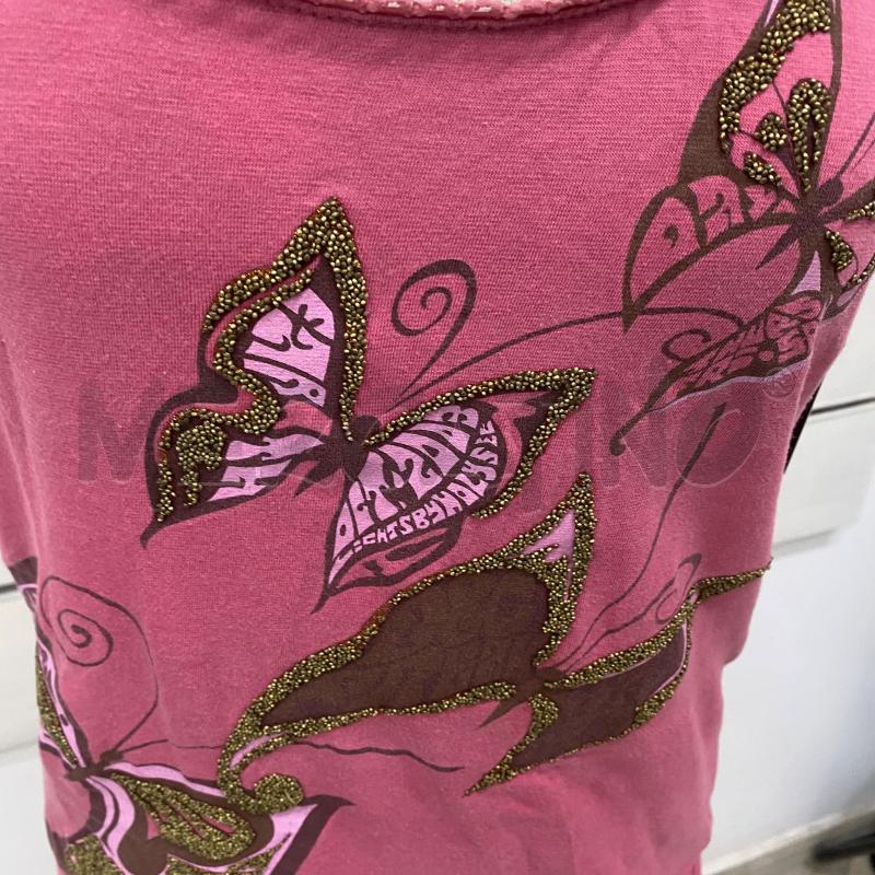 CANOTTA DONNA D&G ROSA FARFALLE PRERLINE VERDI  | Mercatino dell'Usato Lago patria - giugliano in c. 2