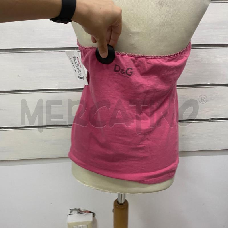 CANOTTA DONNA D&G ROSA FARFALLE PRERLINE VERDI  | Mercatino dell'Usato Lago patria - giugliano in c. 3