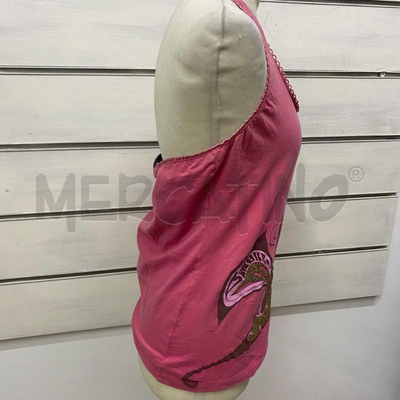 CANOTTA DONNA D&G ROSA FARFALLE PRERLINE VERDI  | Mercatino dell'Usato Lago patria - giugliano in c. 4