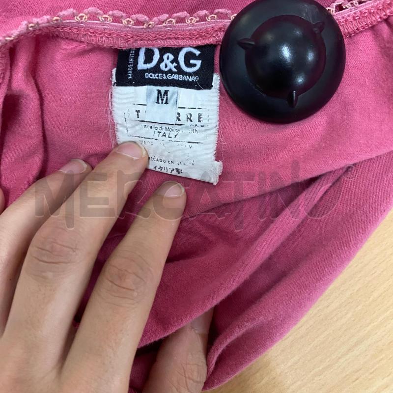 CANOTTA DONNA D&G ROSA FARFALLE PRERLINE VERDI  | Mercatino dell'Usato Lago patria - giugliano in c. 5
