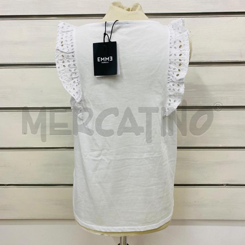 CANOTTA DONNA EMME BIANCA LAVORAZIONE MANICHE  | Mercatino dell'Usato Lago patria - giugliano in c. 4