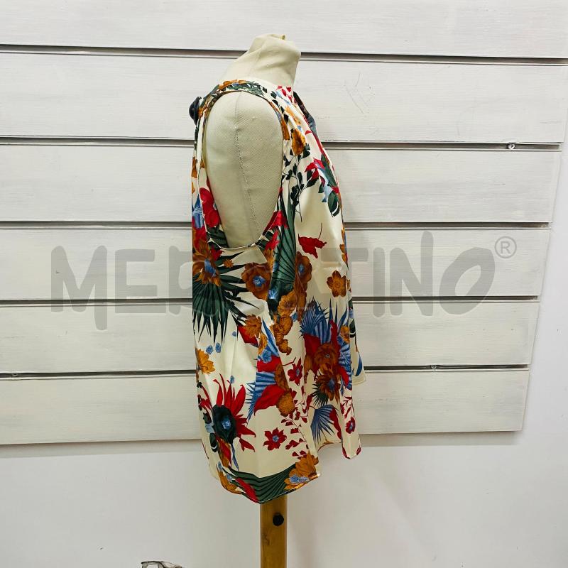 CANOTTA DONNA EMME MARELLA BEIGE FIORI COLORATI  | Mercatino dell'Usato Lago patria - giugliano in c. 3