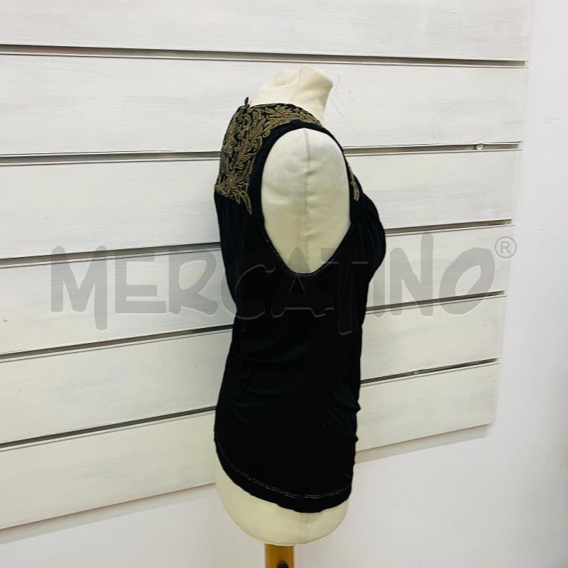 CANOTTA DONNA JUST CAVALLI NERA DETTAGLI DORATI MANCA QUALCHE STRASS | Mercatino dell'Usato Lago patria - giugliano in c. 4
