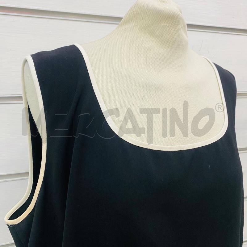 CANOTTA DONNA LUISA SPAGNOLI NERA PROFILO BIANCO  | Mercatino dell'Usato Lago patria - giugliano in c. 2