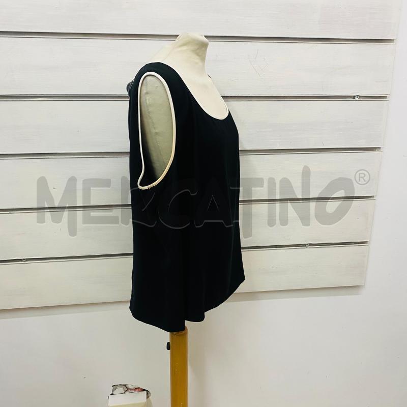 CANOTTA DONNA LUISA SPAGNOLI NERA PROFILO BIANCO  | Mercatino dell'Usato Lago patria - giugliano in c. 3