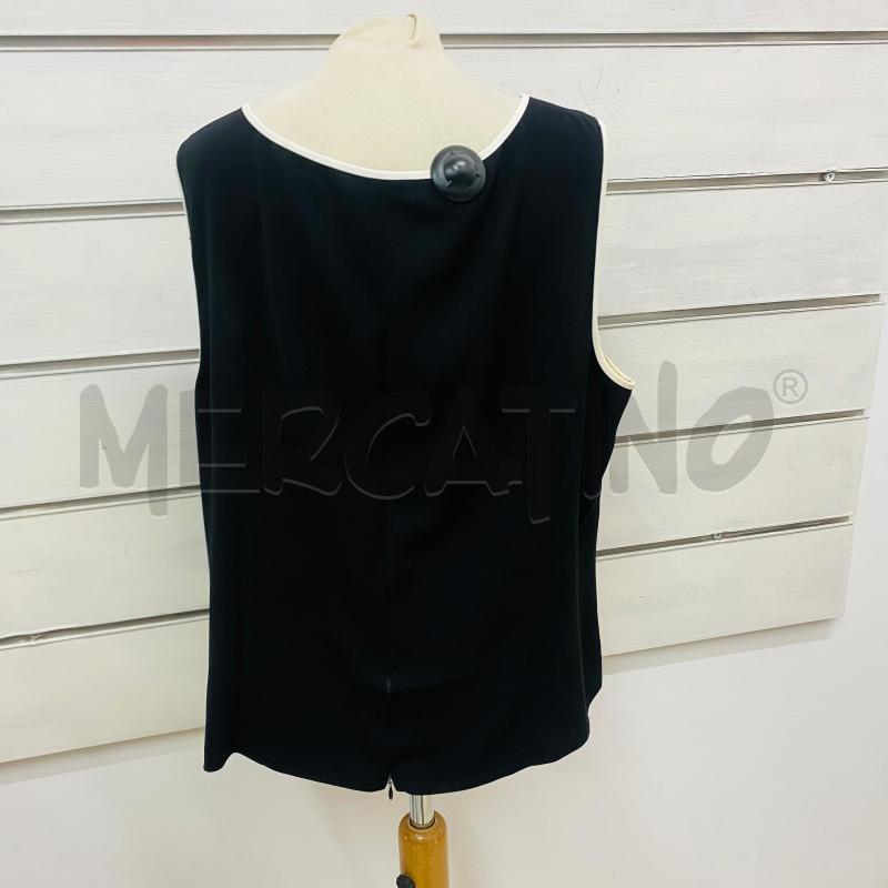 CANOTTA DONNA LUISA SPAGNOLI NERA PROFILO BIANCO  | Mercatino dell'Usato Lago patria - giugliano in c. 4
