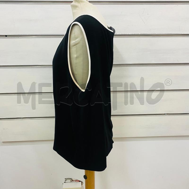 CANOTTA DONNA LUISA SPAGNOLI NERA PROFILO BIANCO  | Mercatino dell'Usato Lago patria - giugliano in c. 5