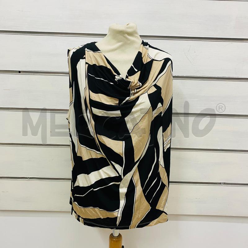 CANOTTA DONNA MARELLA DISEGNO BEIGE NERO  | Mercatino dell'Usato Lago patria - giugliano in c. 1