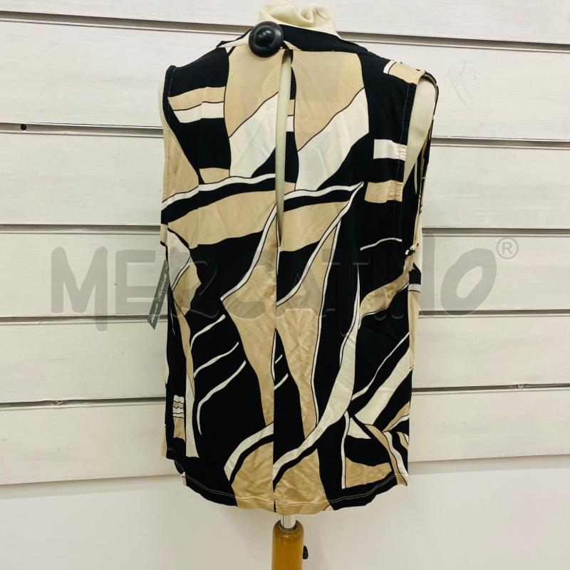 CANOTTA DONNA MARELLA DISEGNO BEIGE NERO  | Mercatino dell'Usato Lago patria - giugliano in c. 4