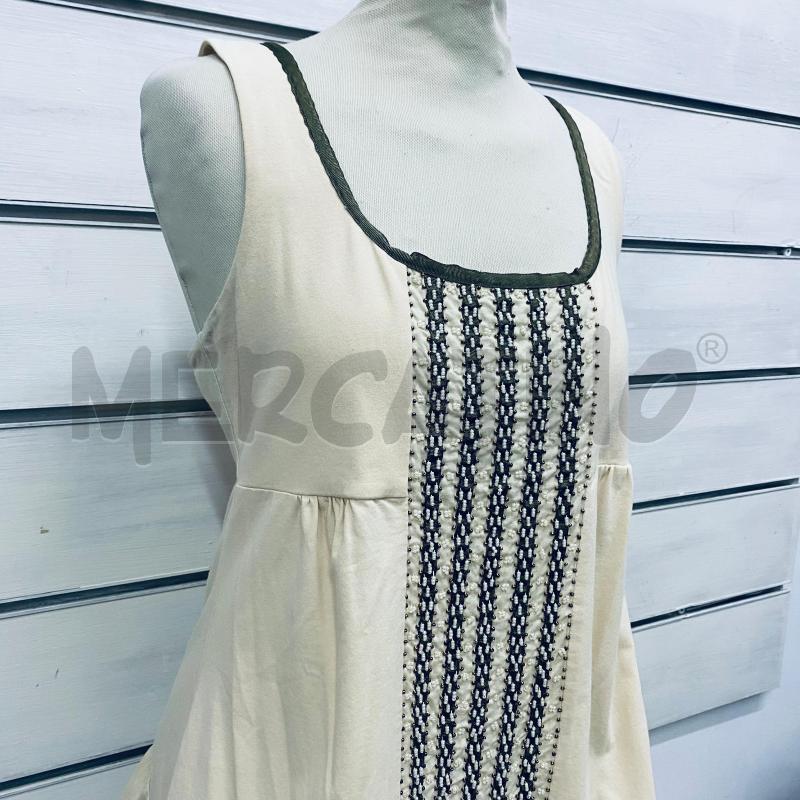 CANOTTA DONNA MAX MARA BEIGE PERLINE BIANCHE DORATE | Mercatino dell'Usato Lago patria - giugliano in c. 2