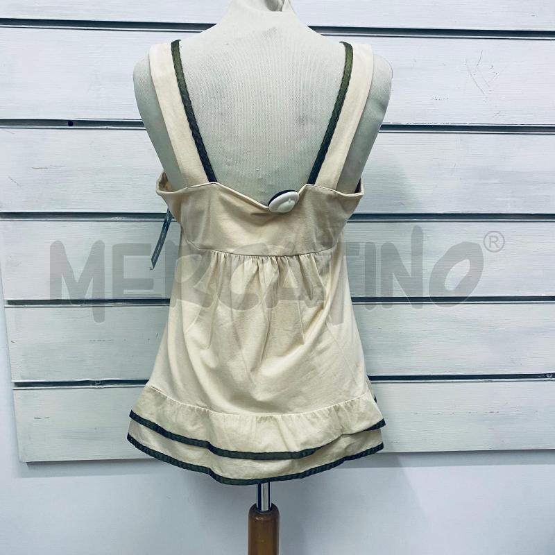 CANOTTA DONNA MAX MARA BEIGE PERLINE BIANCHE DORATE | Mercatino dell'Usato Lago patria - giugliano in c. 3