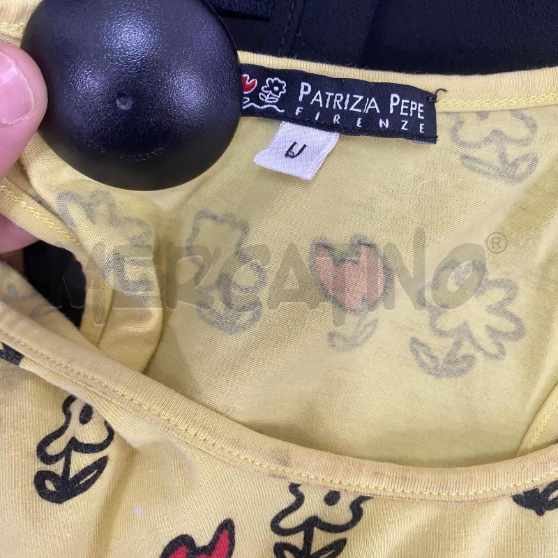 CANOTTA DONNA PATRIZIA PEPE GIALLA FIORELLINI ROSSI TRASS | Mercatino dell'Usato Lago patria - giugliano in c. 5