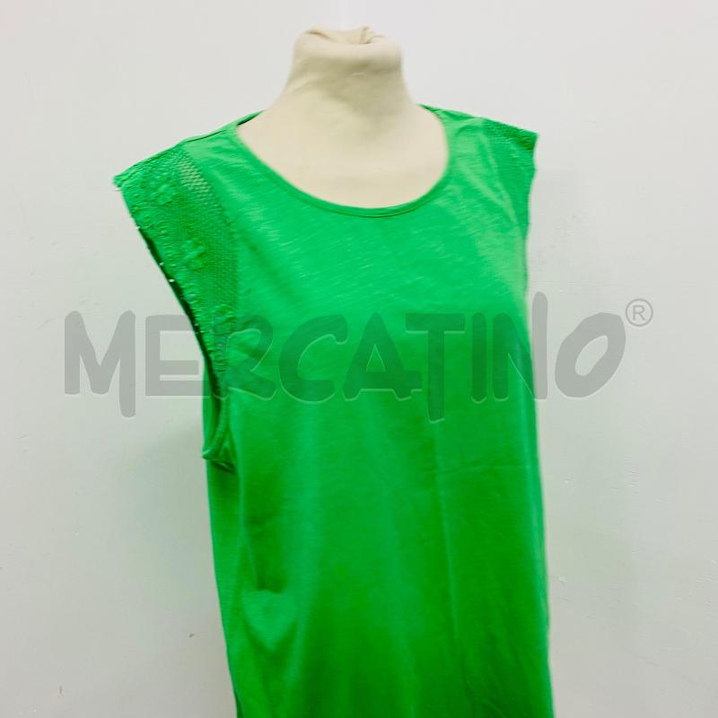 CANOTTA DONNA RALPH LAUREN VERDE RICAMO MANICA | Mercatino dell'Usato Lago patria - giugliano in c. 4