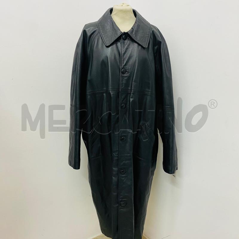 CAPPOTTO DONNA CANTONE PELLE NERA LUNGO  | Mercatino dell'Usato Lago patria - giugliano in c. 1