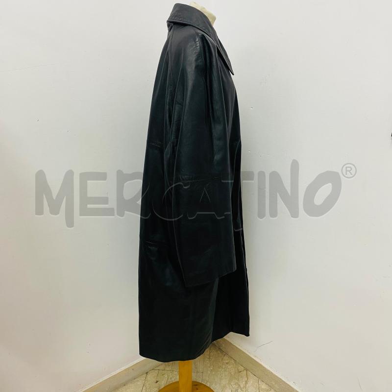 CAPPOTTO DONNA CANTONE PELLE NERA LUNGO  | Mercatino dell'Usato Lago patria - giugliano in c. 3