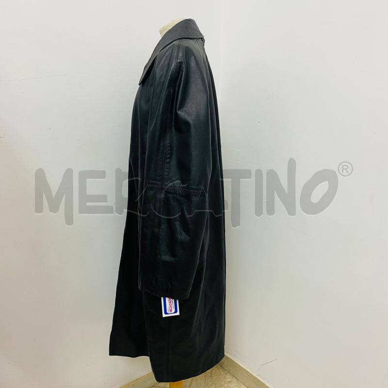 CAPPOTTO DONNA CANTONE PELLE NERA LUNGO  | Mercatino dell'Usato Lago patria - giugliano in c. 5