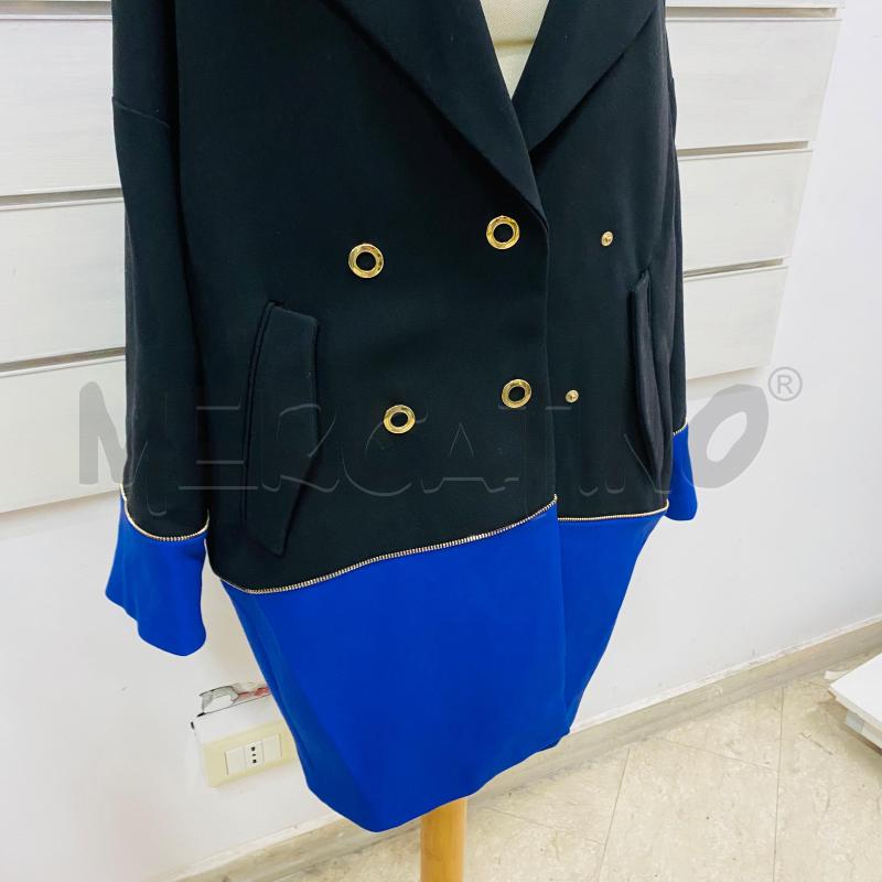 CAPPOTTO DONNA REVISE MODELLO UOVO METÀ NERO METÀ BLUETTE | Mercatino dell'Usato Lago patria - giugliano in c. 3