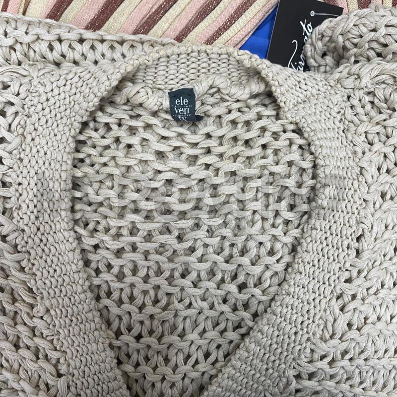 CARDIGAN DONNA ELEVENTY BEIGE LAVORATO MAGLIA BOTTONI CLIP | Mercatino dell'Usato Lago patria - giugliano in c. 5