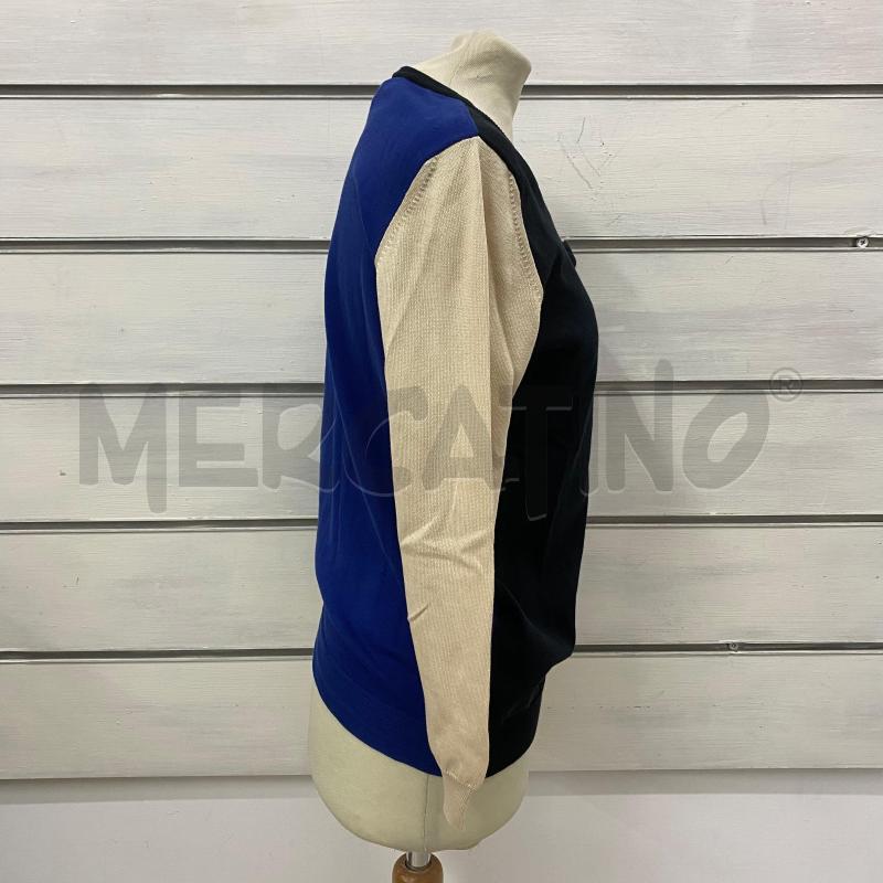 CARDIGAN DONNA JUCCA NERO MANICHE BEIGE DIETRO BLU  | Mercatino dell'Usato Lago patria - giugliano in c. 2