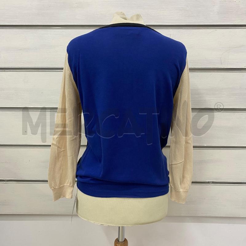 CARDIGAN DONNA JUCCA NERO MANICHE BEIGE DIETRO BLU  | Mercatino dell'Usato Lago patria - giugliano in c. 3
