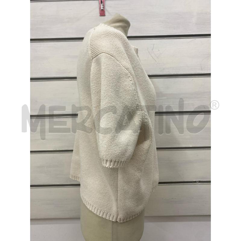 CARDIGAN DONNA MASSIMO DUTTI ECRU FILO SCOLLO V BOTTONCINI | Mercatino dell'Usato Lago patria - giugliano in c. 3