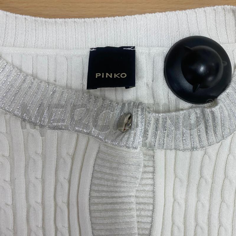 CARDIGAN DONNA PINKO TRECCINA BIANCA PROFILO ARGENTO | Mercatino dell'Usato Lago patria - giugliano in c. 5