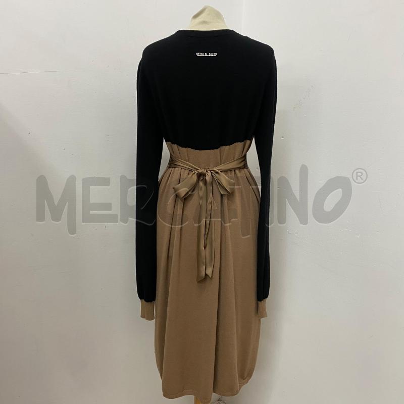 CARDIGAN DONNA TWIN SET SIMONA BARBIERI NERO E BISCOTTO  | Mercatino dell'Usato Lago patria - giugliano in c. 3