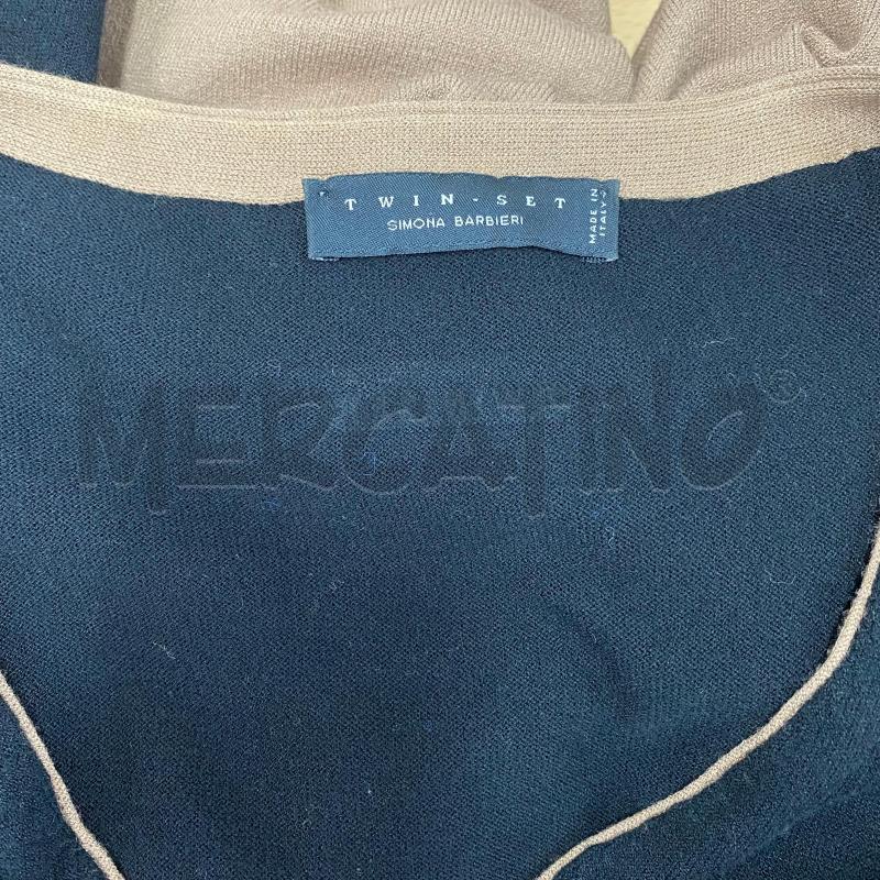 CARDIGAN DONNA TWIN SET SIMONA BARBIERI NERO E BISCOTTO  | Mercatino dell'Usato Lago patria - giugliano in c. 5