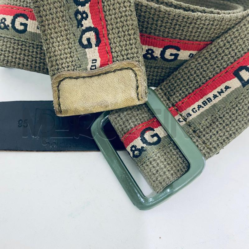 CINTURA DONNA DOLCE&GABBANA TESSUTI VERDE MILITARE RIGHE ROSSE BIEGE  | Mercatino dell'Usato Lago patria - giugliano in c. 2