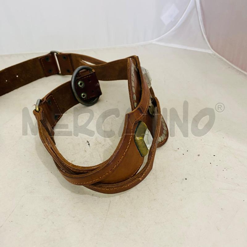CINTURA DONNA VERA PELLE INTRECCIATA CENTRALE ROTONDO CON FIORE | Mercatino dell'Usato Lago patria - giugliano in c. 3