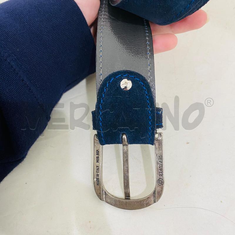 CINTURA UOMO BLU SCAMOSCIATA VERA PELLE | Mercatino dell'Usato Lago patria - giugliano in c. 3