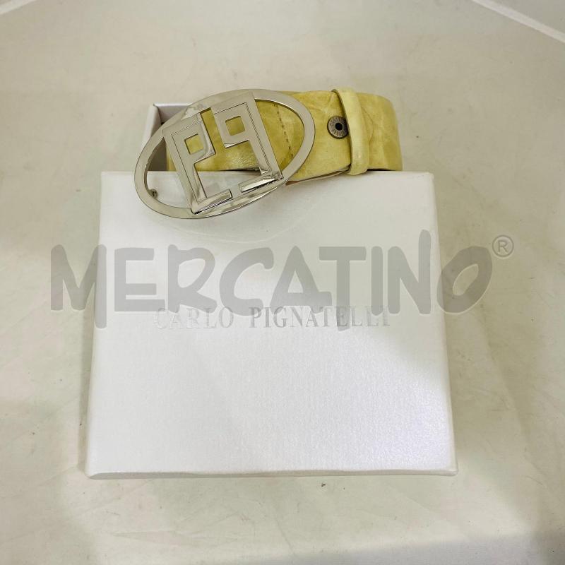 CINTURA UOMO CARLO PIGNATELLI BEIGE PELLE CM 120/135 | Mercatino dell'Usato Lago patria - giugliano in c. 1