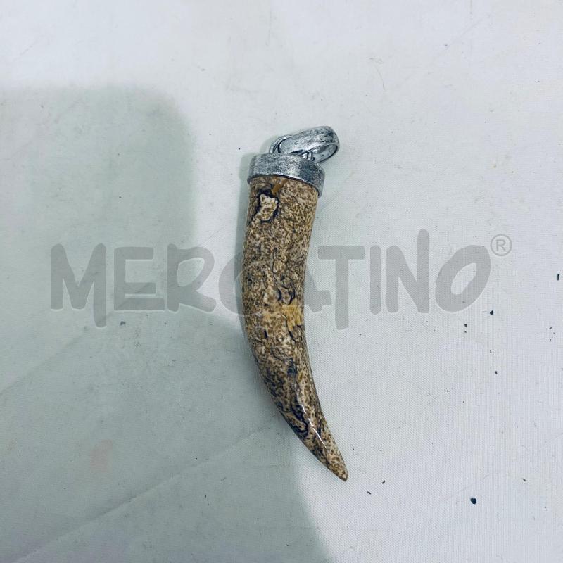 CIONDOLO CORNO RIFINITURA IN 925  | Mercatino dell'Usato Lago patria - giugliano in c. 1