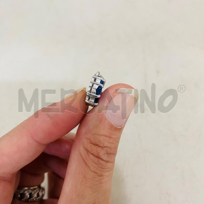 CIONDOLO FIORE ARG925 BRILLANTINI BLU  | Mercatino dell'Usato Lago patria - giugliano in c. 3