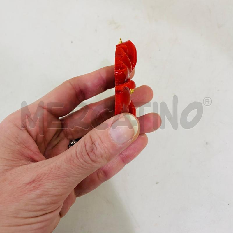 CIONDOLO FIORE RESINA ROSSO CONTROMAGLIA E CENTRALE OR 750 | Mercatino dell'Usato Lago patria - giugliano in c. 5