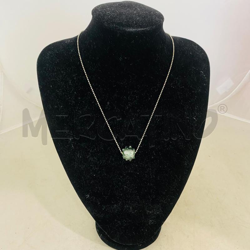COLLANA ANTICA MURRINA PALLINA VETRO VERDE | Mercatino dell'Usato Lago patria - giugliano in c. 1