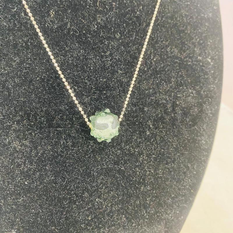 COLLANA ANTICA MURRINA PALLINA VETRO VERDE | Mercatino dell'Usato Lago patria - giugliano in c. 2