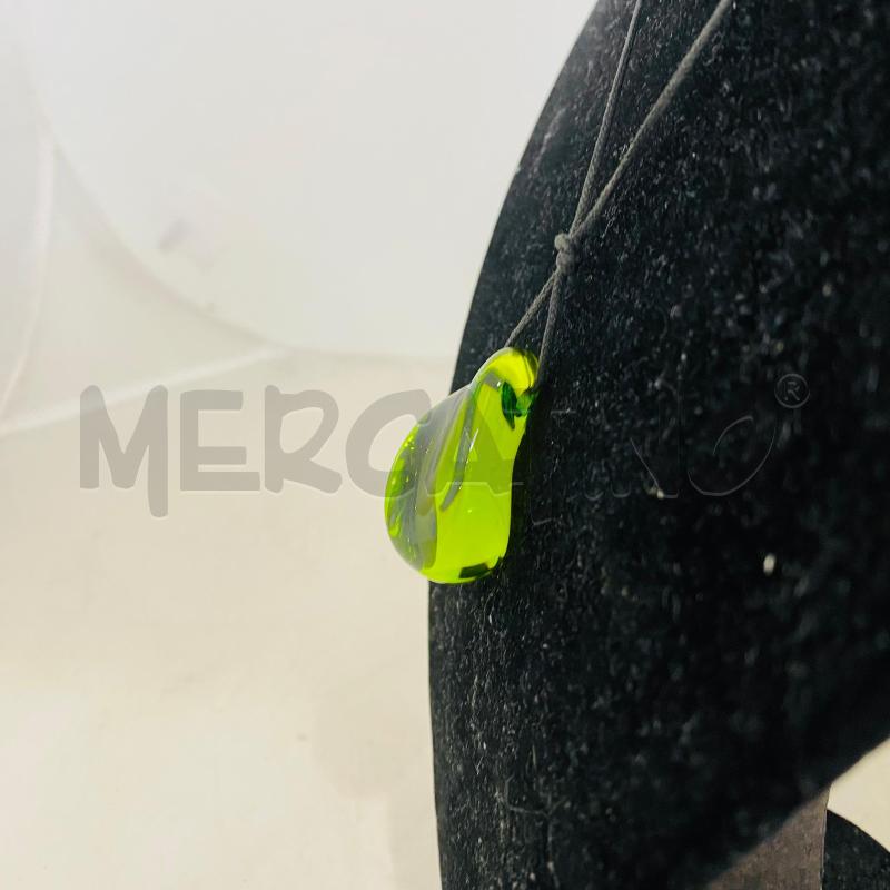 COLLANA BACCARAT CIONDOLO VERDE CORDONCINO NERO | Mercatino dell'Usato Lago patria - giugliano in c. 3