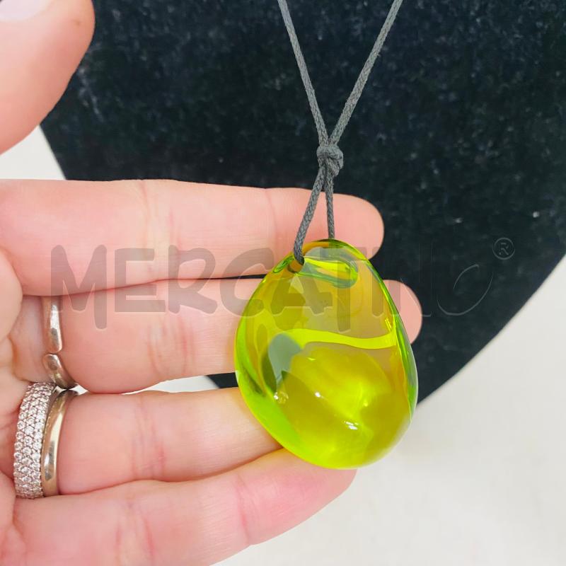 COLLANA BACCARAT CIONDOLO VERDE CORDONCINO NERO | Mercatino dell'Usato Lago patria - giugliano in c. 4