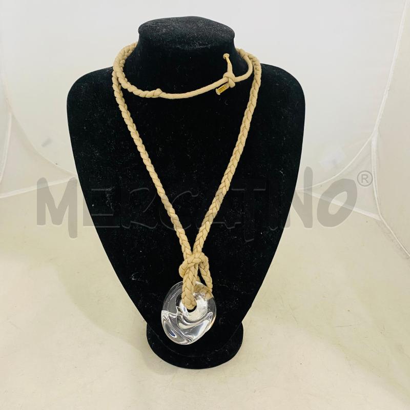 COLLANA BACCARAT CORDA CIONDOLO VETRO TRASPARENTE | Mercatino dell'Usato Lago patria - giugliano in c. 1