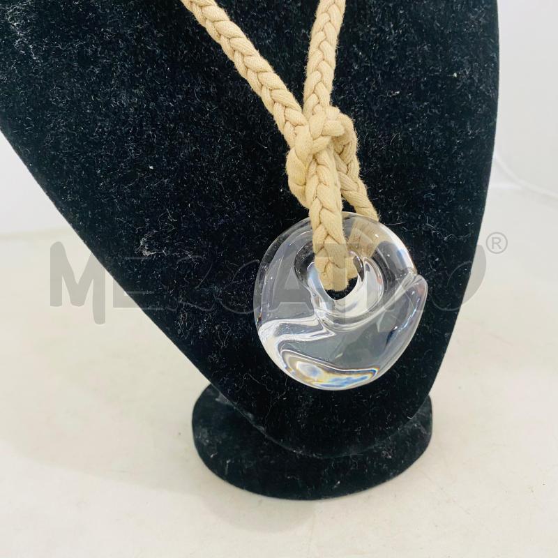 COLLANA BACCARAT CORDA CIONDOLO VETRO TRASPARENTE | Mercatino dell'Usato Lago patria - giugliano in c. 3
