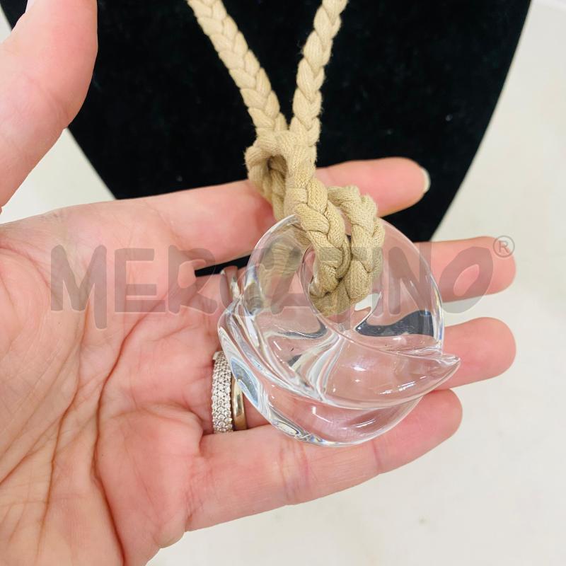 COLLANA BACCARAT CORDA CIONDOLO VETRO TRASPARENTE | Mercatino dell'Usato Lago patria - giugliano in c. 4