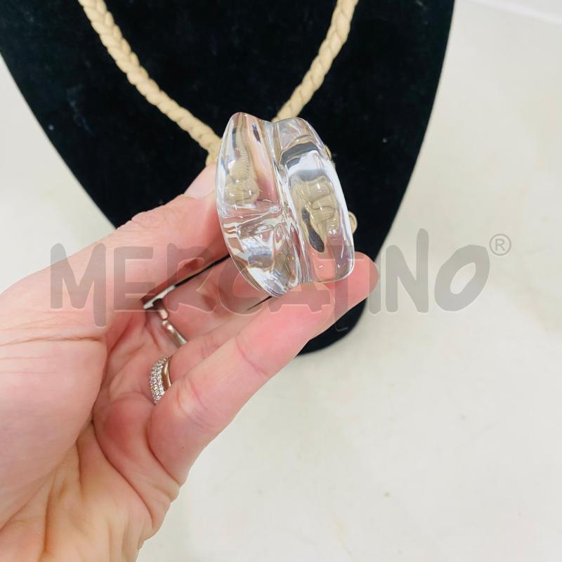 COLLANA BACCARAT CORDA CIONDOLO VETRO TRASPARENTE | Mercatino dell'Usato Lago patria - giugliano in c. 5