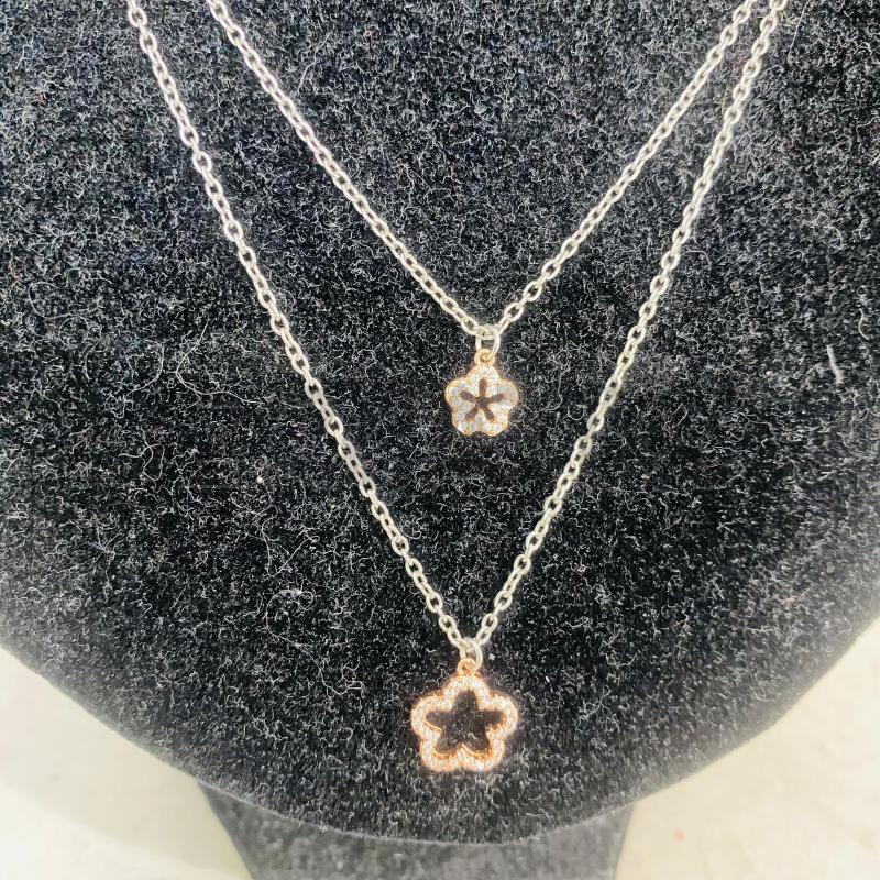 COLLANA BOCCADAMO CATENINA FIORI BRILLANTINO | Mercatino dell'Usato Lago patria - giugliano in c. 2