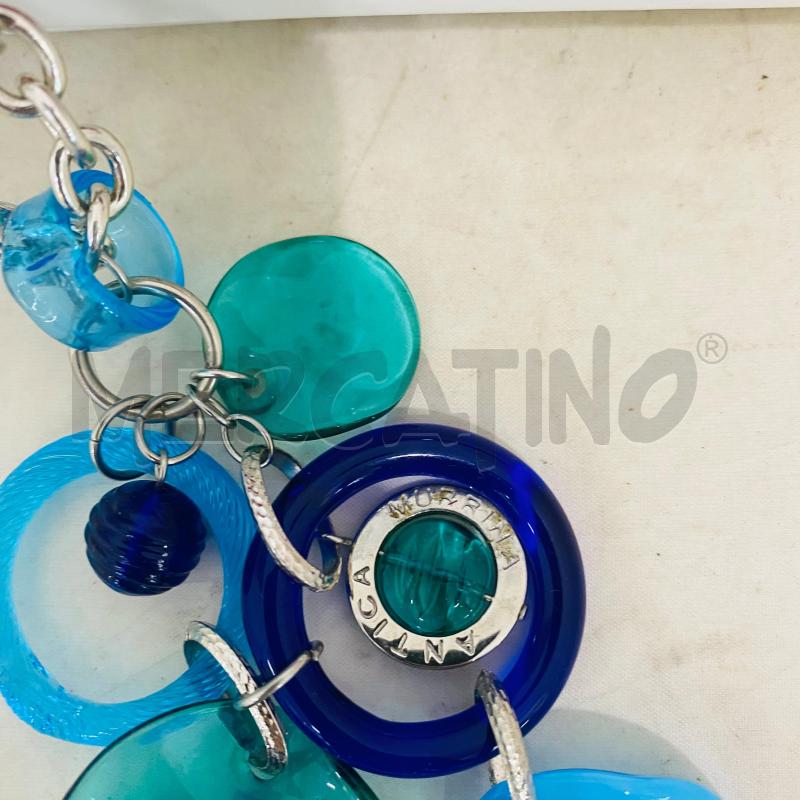 COLLANA CATENA ANTICA MURRINA CIONDOLI SFUMATURA VERDE BLU | Mercatino dell'Usato Lago patria - giugliano in c. 4