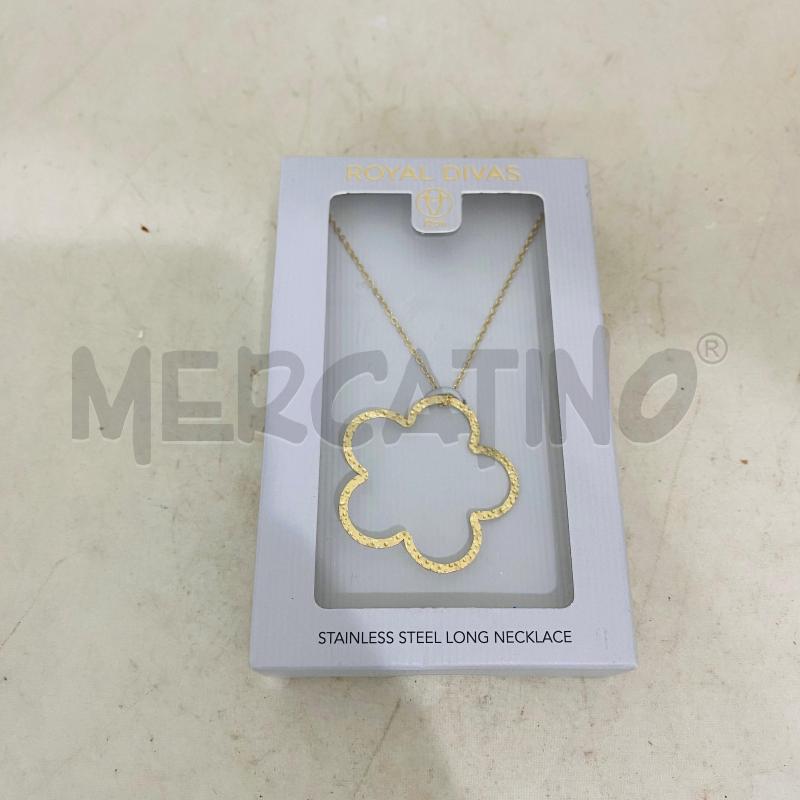 COLLANA CIONDOLO FIORE DORATO ROYAL | Mercatino dell'Usato Lago patria - giugliano in c. 1