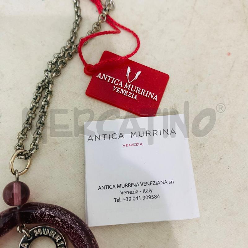 COLLANA CON CIONDOLO ANTICA MURRINA CERCHIO BORDEAUX | Mercatino dell'Usato Lago patria - giugliano in c. 5