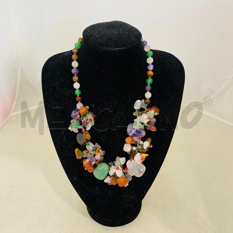 COLLANA GIROCOLLO CIPS MULTICOLORE AGATA | Mercatino dell'Usato Lago patria - giugliano in c. 1